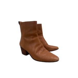J Crew Leather Western style Boots in Camel Color Size 8.5 Women’s